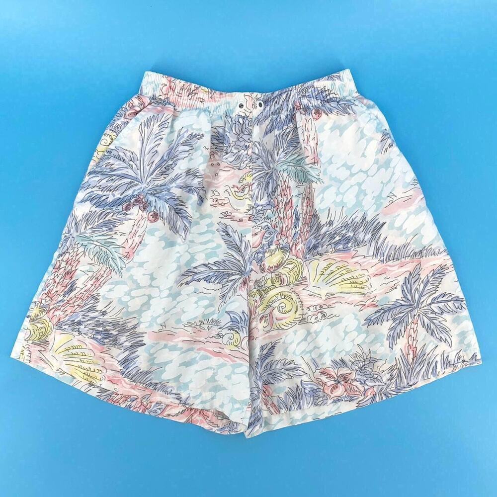 Pastel tropical all over print